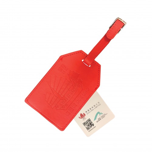 Luggage Tag -  Dukling Leather Luggage Tag MyTAG (Red)
